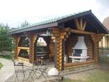 Беседка из оцилиндрованного или рубленного бревна - фото 1