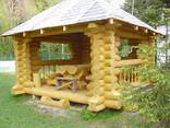 Беседка из оцилиндрованного или рубленного бревна - фото 2