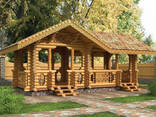 Беседка из оцилиндрованного или рубленного бревна - фото 3