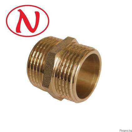 Brass Nippel 1/2"M-1/2"M /HS