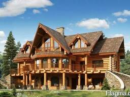 Деревянные дома - оцилиндровка, дикий сруб.