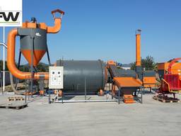 Line for the production of briquettes or granules