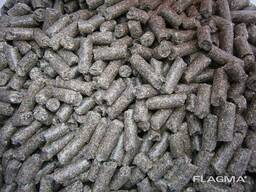 Пеллеты из лузги подсолнечной в гранулах 8 мм