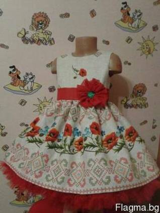 Платья детские и взрослые в украинском стиле, хлопок