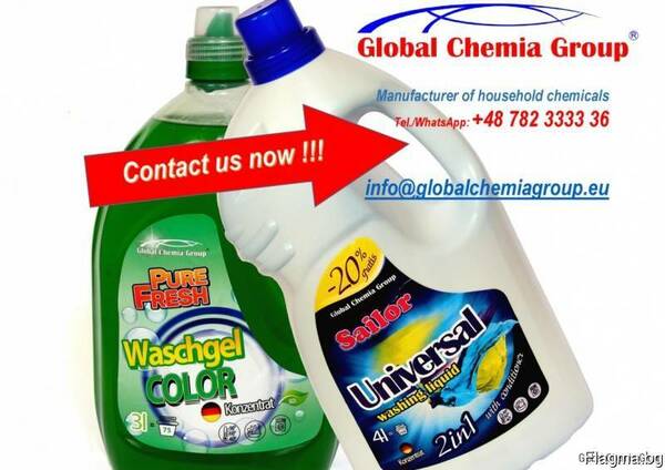 Pure fresh washing gel. Washing powder for washing